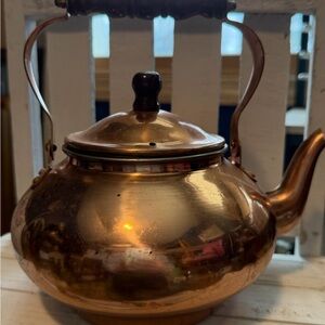 Polished Copper Tea Kettle - Classic Copper Finish
